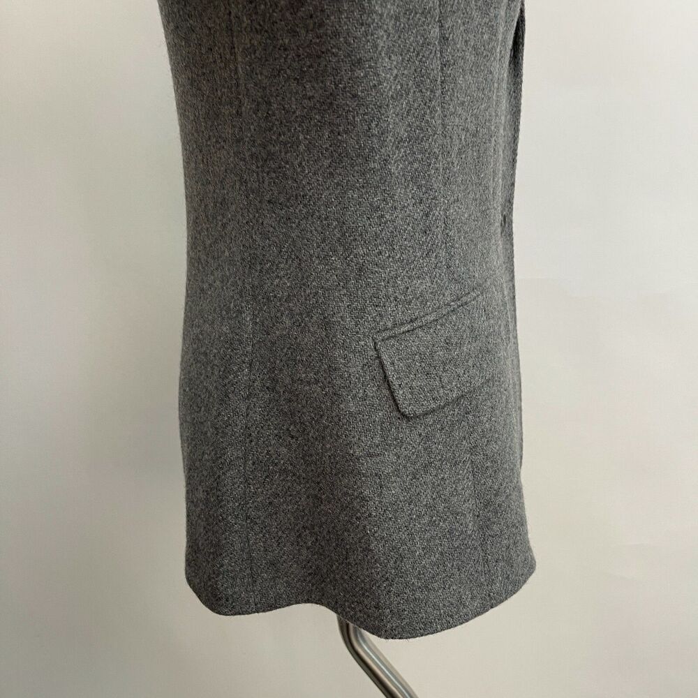 Lands' End Women's Blazer 10 Gray Wool Mohair Blend Lined - Picture 7 of 10